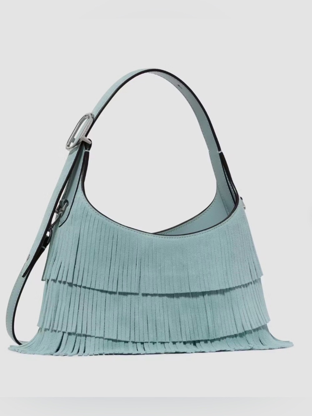 Kate Spade New York Mini Suede Fringe CrossbodyBag Aventurine NWT- HTF